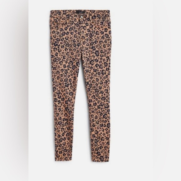7 FOR ALL MANKIND Leopard Print High Waist Skinny Jeans size 26 NWT - Picture 6 of 15